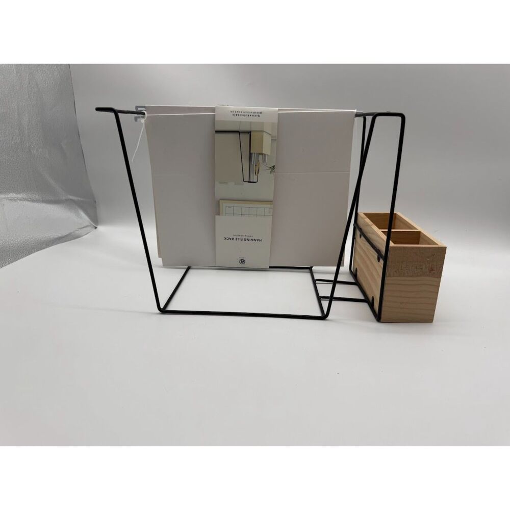 U Brands Verona Hanging File Rack Natural